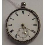 A silver-cased pocket watch Condition Report: Available upon request