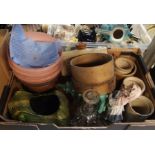 An assortment of stoneware jars, stone pigs etc Condition Report: Available upon request