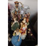 Four Royal Doulton figures, two Capodimonte figures and another Condition Report: Available upon