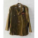 A lot comprising a Royal Electrical and Mechanical Engineers (REME) sergeant's uniform tunic, a