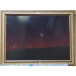 BRYNING Moon eclipse, signed, oil on board, 58 x 82cm Condition Report: Available upon request