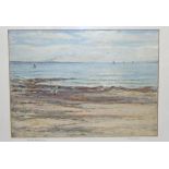 HECTOR CHALMERS Largo Shore, signed, oil on board, 27 x 37cm Condition Report: Available upon