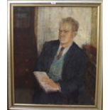 PETER MCCALLUM Portrait of Gordon McBirnie, oil on canvas, 90 x 75cm Condition Report: Available