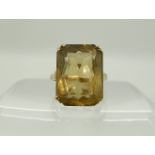 A 9ct gold smoky quartz ring, size N1/2, weight 4.7gms Condition Report: Available upon request