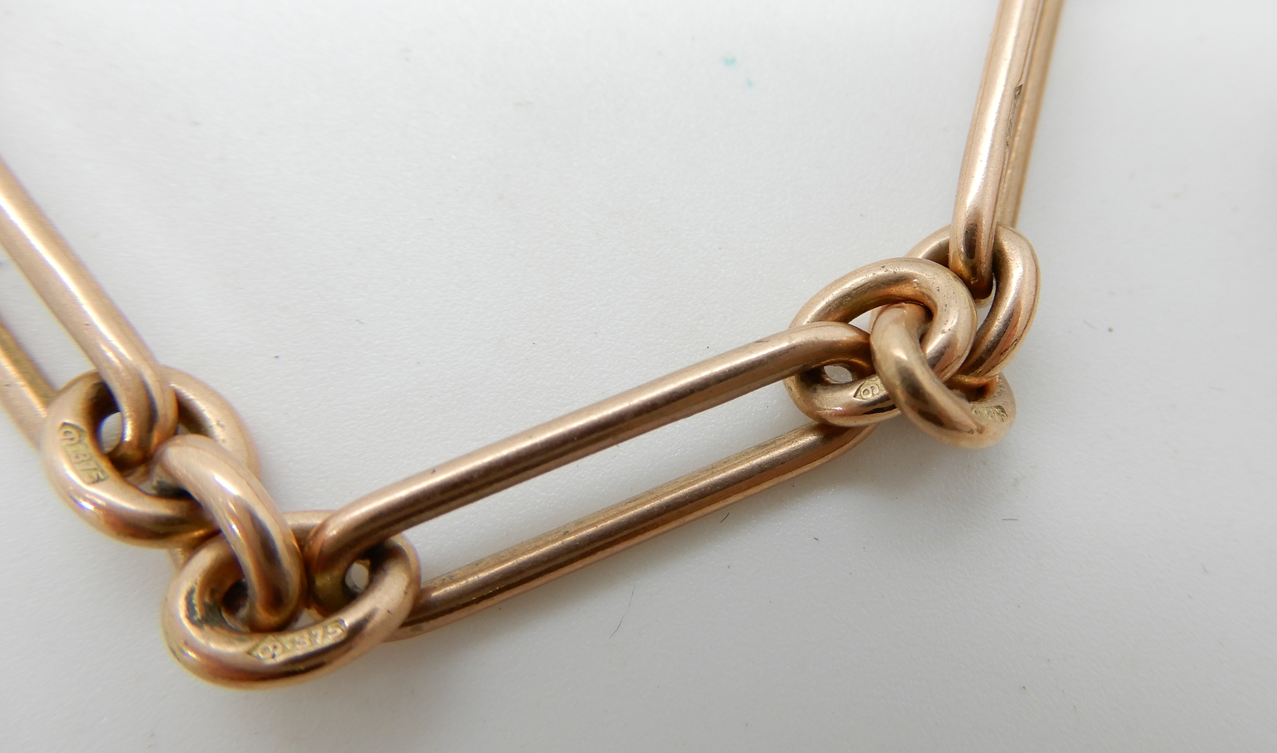 A 9ct rose gold Albert chain, length 55cm, weight 40.4gms Condition Report: Available upon request - Image 3 of 4