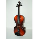 A modern violin with interior paper label, Westbury Violin, 35cm in case Condition Report: Available