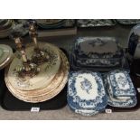 Gaterhall & Co Doric pattern dinnerwares, Beswick cheetah (def) and assorted other ceramics etc