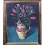 DES GORMAN Tulips, signed, oil on canvas, 51 x 40cm Condition Report: Available upon request