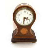A inlaid balloon shaped mantle clock Condition Report: Available upon request