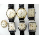 A 9ct gold ladies Smiths watch head, three retro Timex watch heads and other watches Condition
