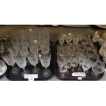 Galway crystal wine and champagne glasses and other crystal Condition Report: Available upon