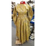 A brocade bridesmaids gown purportedly worn at the Earl of Kilmarnock's marriage by his cousin