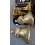 Two pairs of gilded plinths Condition Report: Available upon request