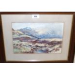CHRISTIAN PEDDIE Moorland Hills, signed, watercolour, 20 x 30cm Condition Report: Available upon
