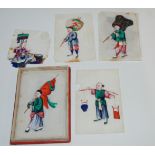 A collection of Chinese drawing on pith paper, 9 x 6cm Condition Report: Available upon request