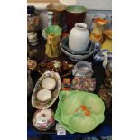 Assorted decorative ceramics including a Royal Winton chintz pot and cover, Carlton Ware genie