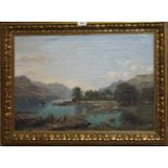 ELIZA AGNETUS EMILIUS NYJHOFF Lake Maggiore, signed, oil on canvas, 41 x 60cm Condition Report: