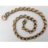 A 15ct vintage fancy chain (some links not gold) length 35cm, weight 13.8gms Condition Report: