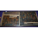 A collection of vintage printers woodblock letters Condition Report: Available upon request