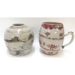 An antique ginger jar and a Chinese export mug (af) Condition Report: Available upon request