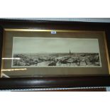 A panoramic view of Irvine, circa 1900 done by a local photographer, image 20 x 60cm framed and