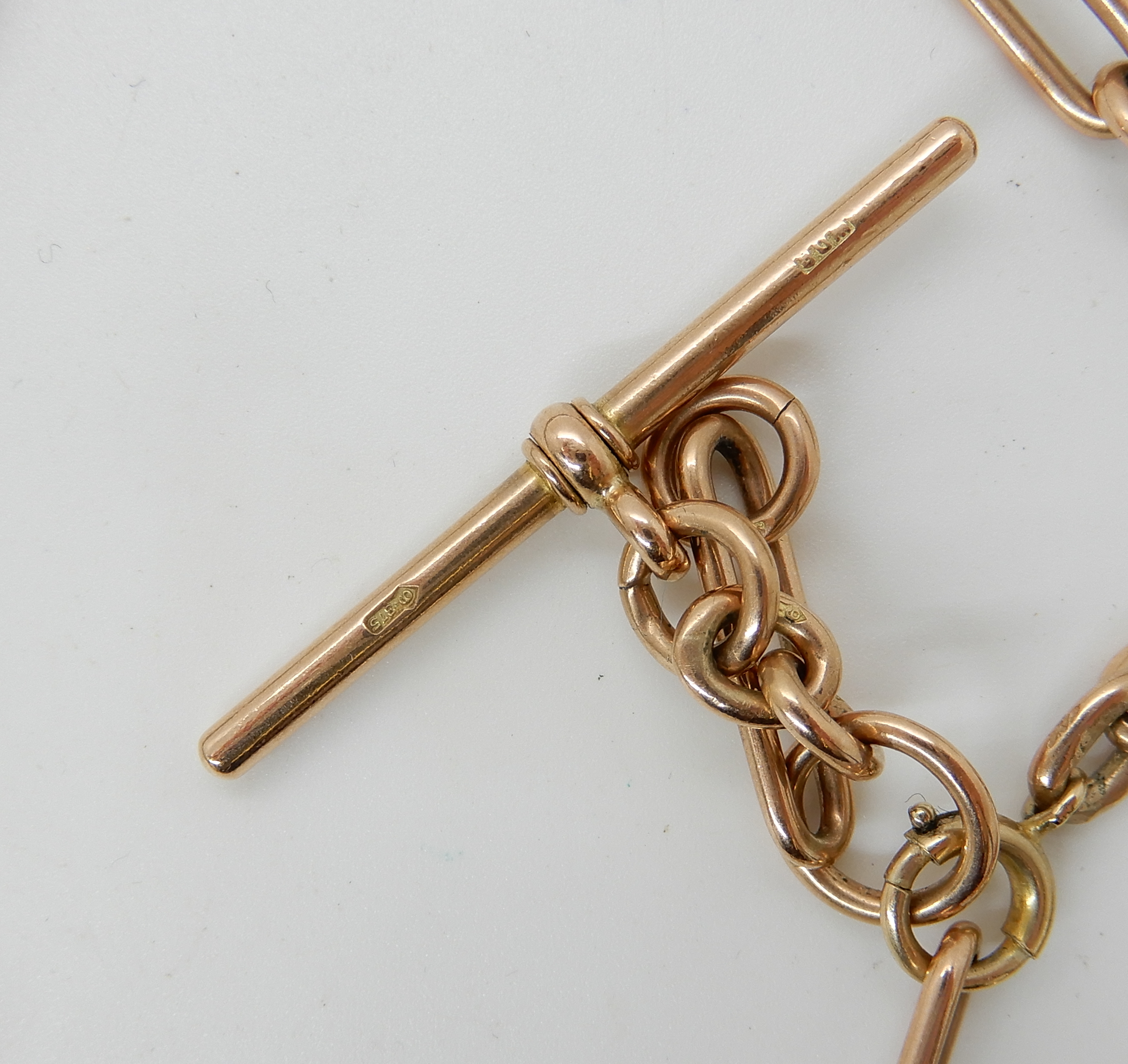 A 9ct rose gold Albert chain, length 55cm, weight 40.4gms Condition Report: Available upon request - Image 2 of 4