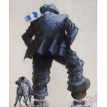•ALEXANDER MILLAR (SCOTTISH B. 1960) UP THE CITY! Oil on canvas, signed, 61 x 51cm (24 x 20")