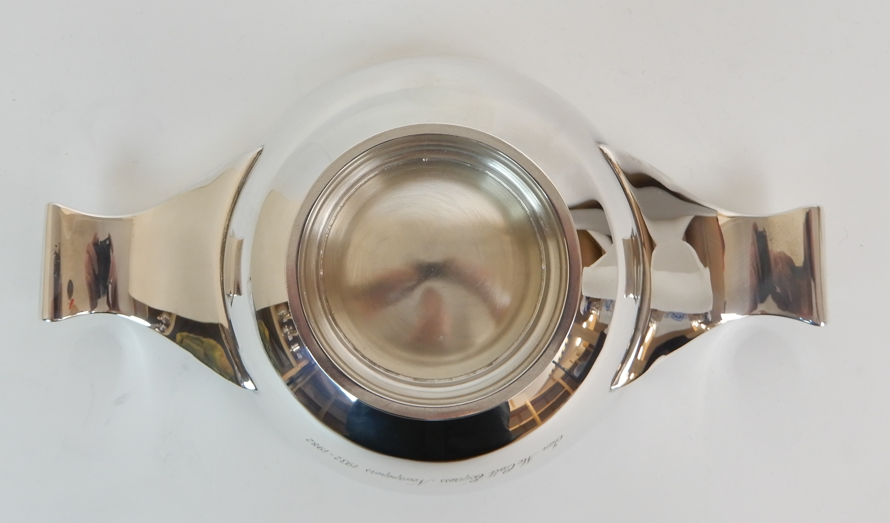 A SILVER QUAICH by J B Chatterley & Sons Limited, Edinburgh 1979, of circular form with down - Image 6 of 6