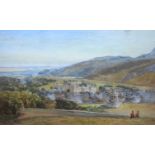 GEORGE GRAY (SCOTTISH FL. 1866-1910) A VIEW OF HOLYROOD PALACE FROM CALTON HILL Watercolour, signed,