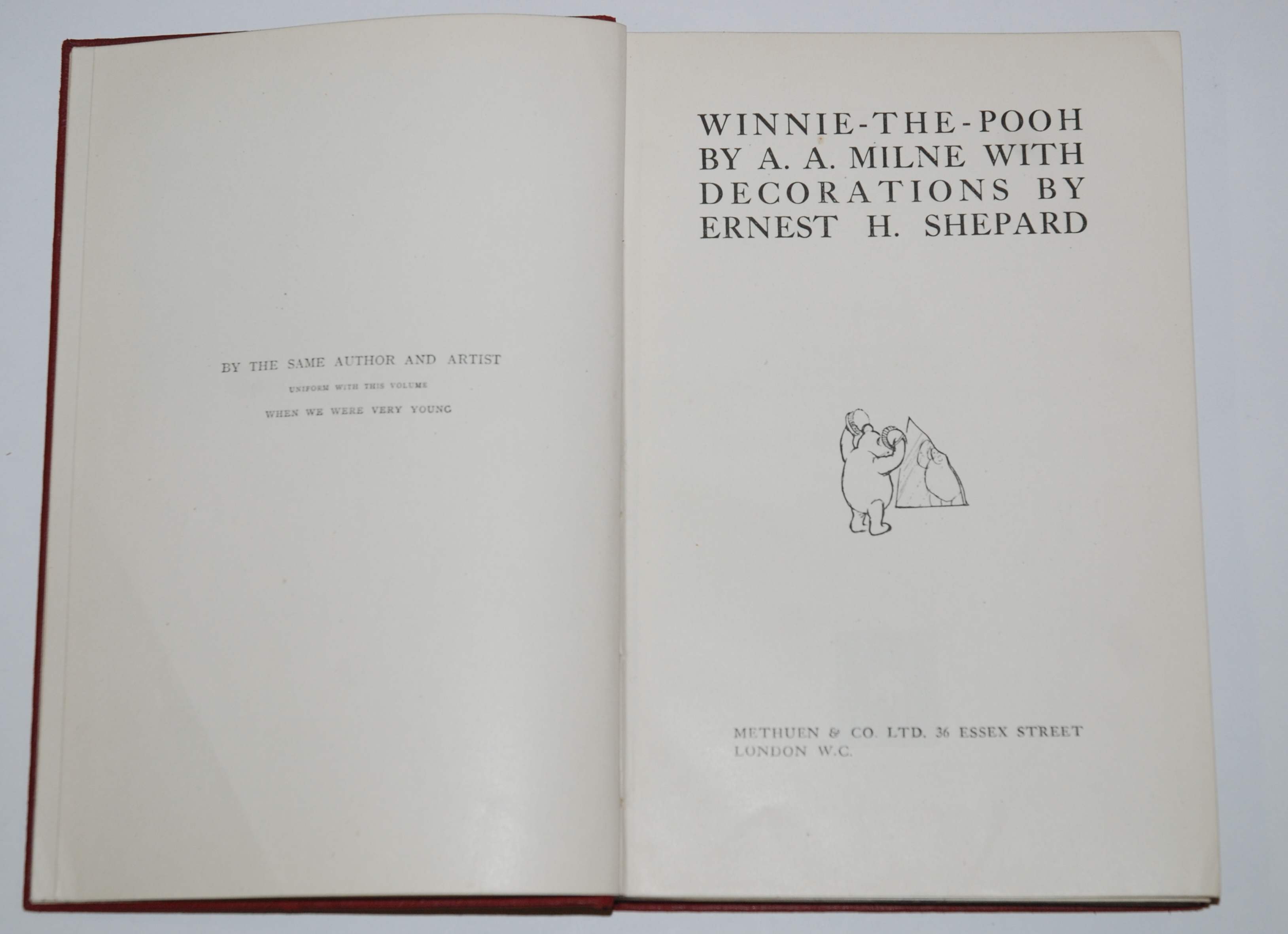 WINNIE THE POOH BY A.A. MILNE WITH DECORATIONS BY ERNEST H. SHEPARD printed by Methuen & Co. Ltd, - Image 5 of 12