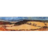 •GORDON H WYLLIE RSW (SCOTTISH 1930-2005) ROLLING LANDSCAPE Mixed media, signed and dated (19)66,
