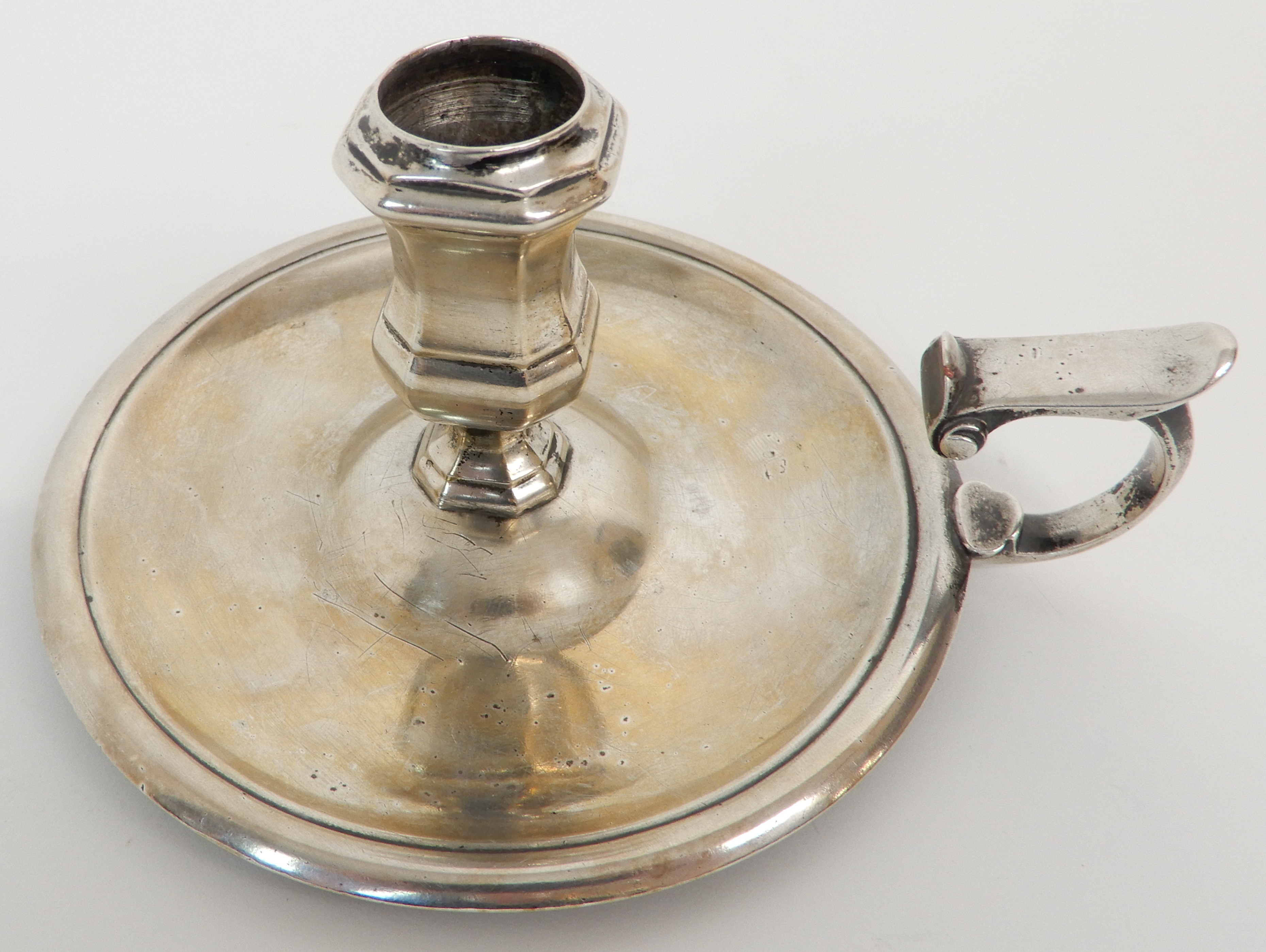 AN 18TH CENTURY SILVER CHAMBERSTICK By William Aytoun, Assay Master Archibald Ure, Edinburgh 1734, - Image 5 of 9