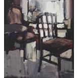 •ETHEL WALKER (SCOTTISH B. 1941) CHAIRS AND WINDOW SEAT Gouache, signed, 26 x 23cm (10 1/4 x 9") The