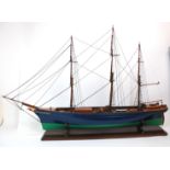 A 20TH CENTURY MODEL OF THE CUTTY SARK on stand, 100cm wide Condition Report: Available upon