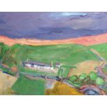 •GORDON COCKBURN (SCOTTISH B. 1944) SUNRISE OVER THE KERSE Oil on canvas, signed, 40.5 x 50.5cm (