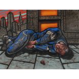 •PETER HOWSON OBE (SCOTTISH B. 1958) JOURNEYS END X Pastel, signed, 44.5 x 58.5cm (17 1/2 x 23")