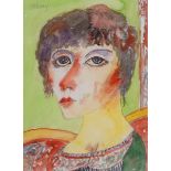 •JOHN BELLANY CBE, RA, HRSA, LLD (LON) (SCOTTISH 1942-2013) WOMAN OF THE SEA Watercolour and pencil,