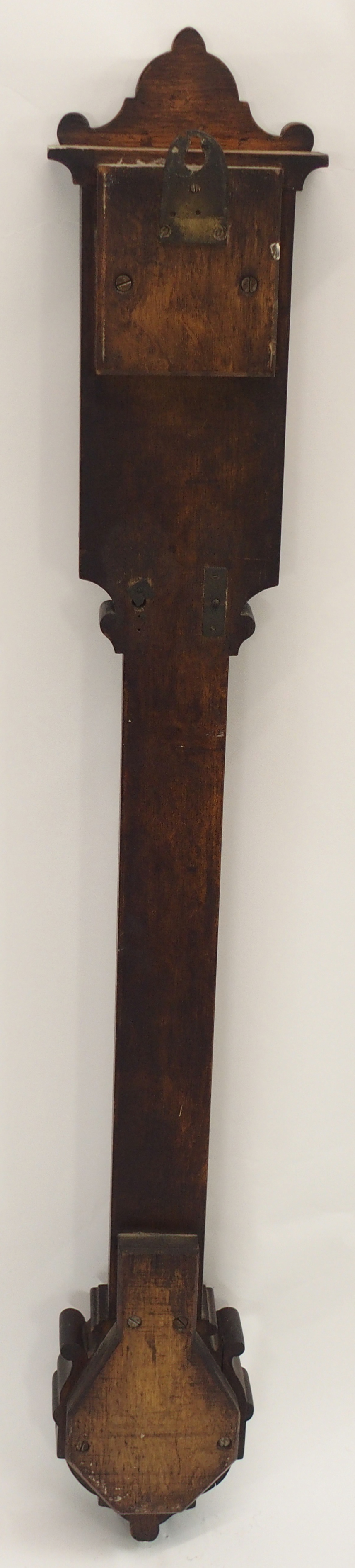 A VICTORIAN CARVED MAHOGANY BAROMETER/THERMOMETER by J White, Glasgow, retailed by W J Hassard, - Image 5 of 5