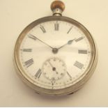 A SILVER CASE POCKET WATCH the case inscribed Lc Corp W. Reynolds, From The Officers of the Black