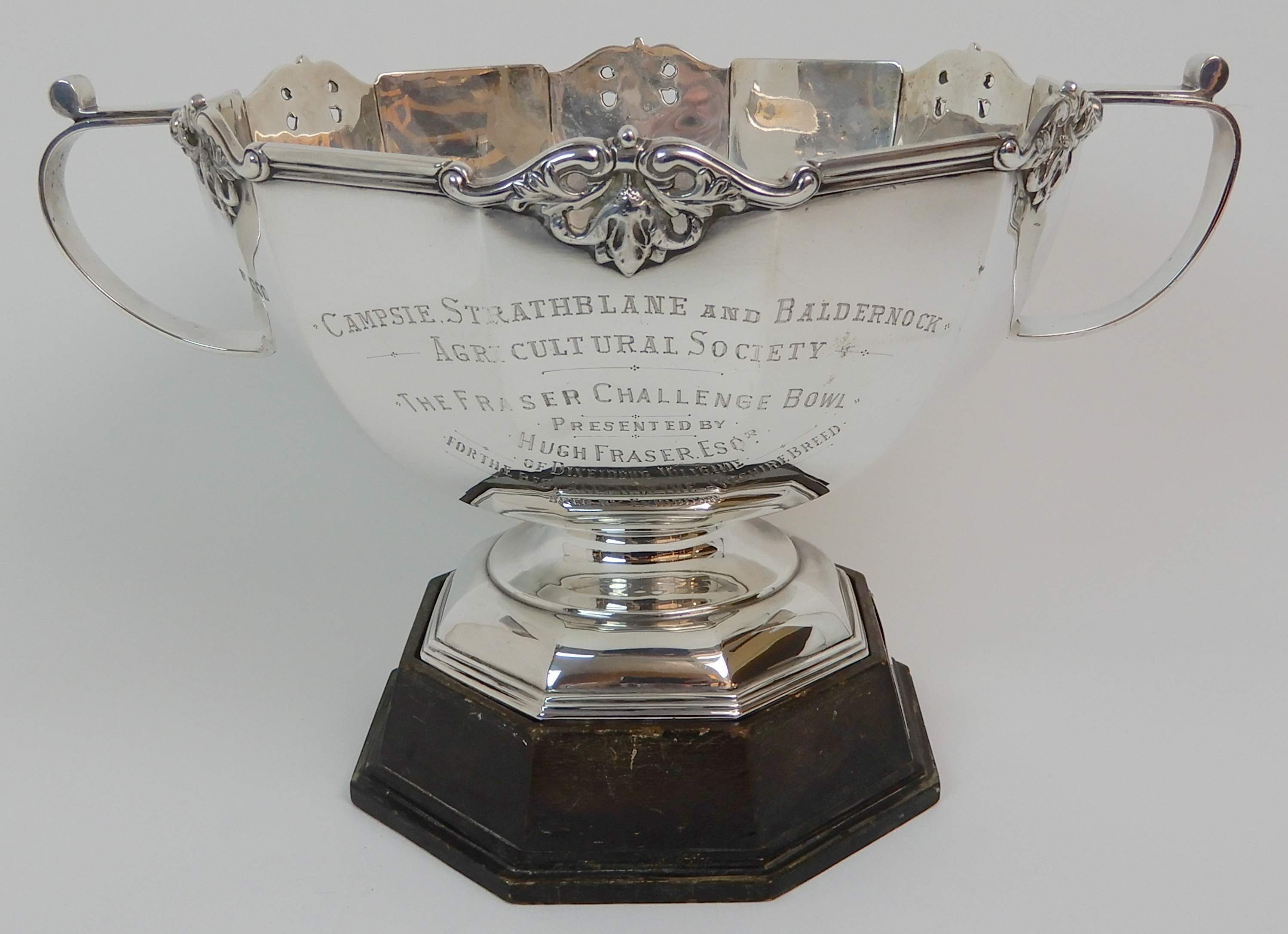 A SILVER TROPHY PUNCH BOWL by Carrington & Company, London 1911, of dodecagon form with six - Image 2 of 15