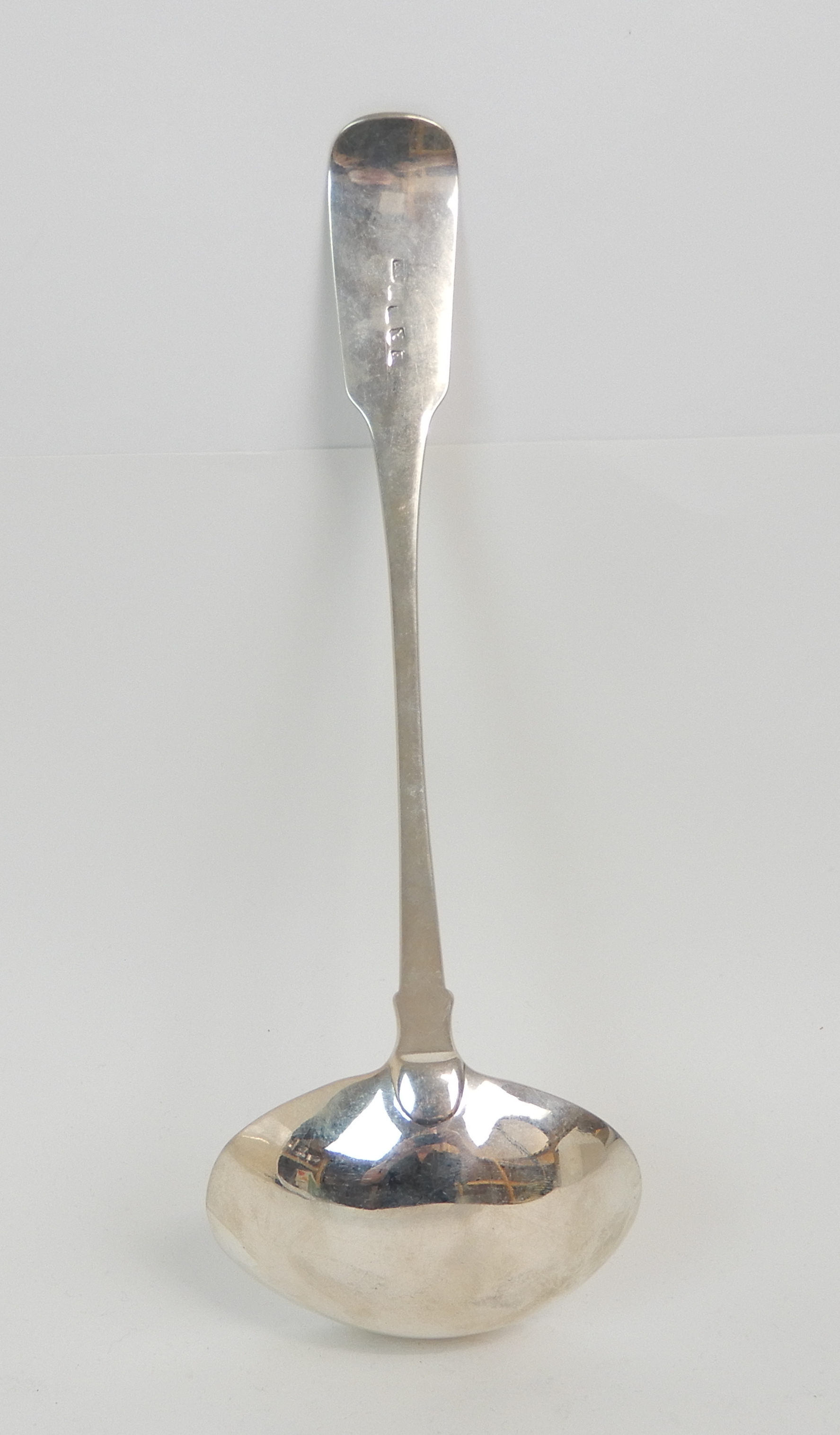 A SCOTTISH PROVINCIAL SILVER SOUP LADLE by John Ewan, Aberdeen circa 1832, fiddle pattern with - Image 4 of 7