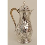 AN EARLY GEORGE III SILVER CHOCOLATE POT by Thomas Whipham and Charles Wright, London 1763, of