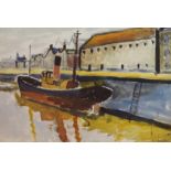 •JOHN MCNAIRN (SCOTTISH 1910-2009) PUFFER Watercolour, signed, 37 x 54cm (14 1/2 x 21") Condition
