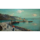 MURRAY MACDONALD (SCOTTISH FL. 1889-1914) EAST COAST PADDLE STEAMER Oil on canvas board, signed