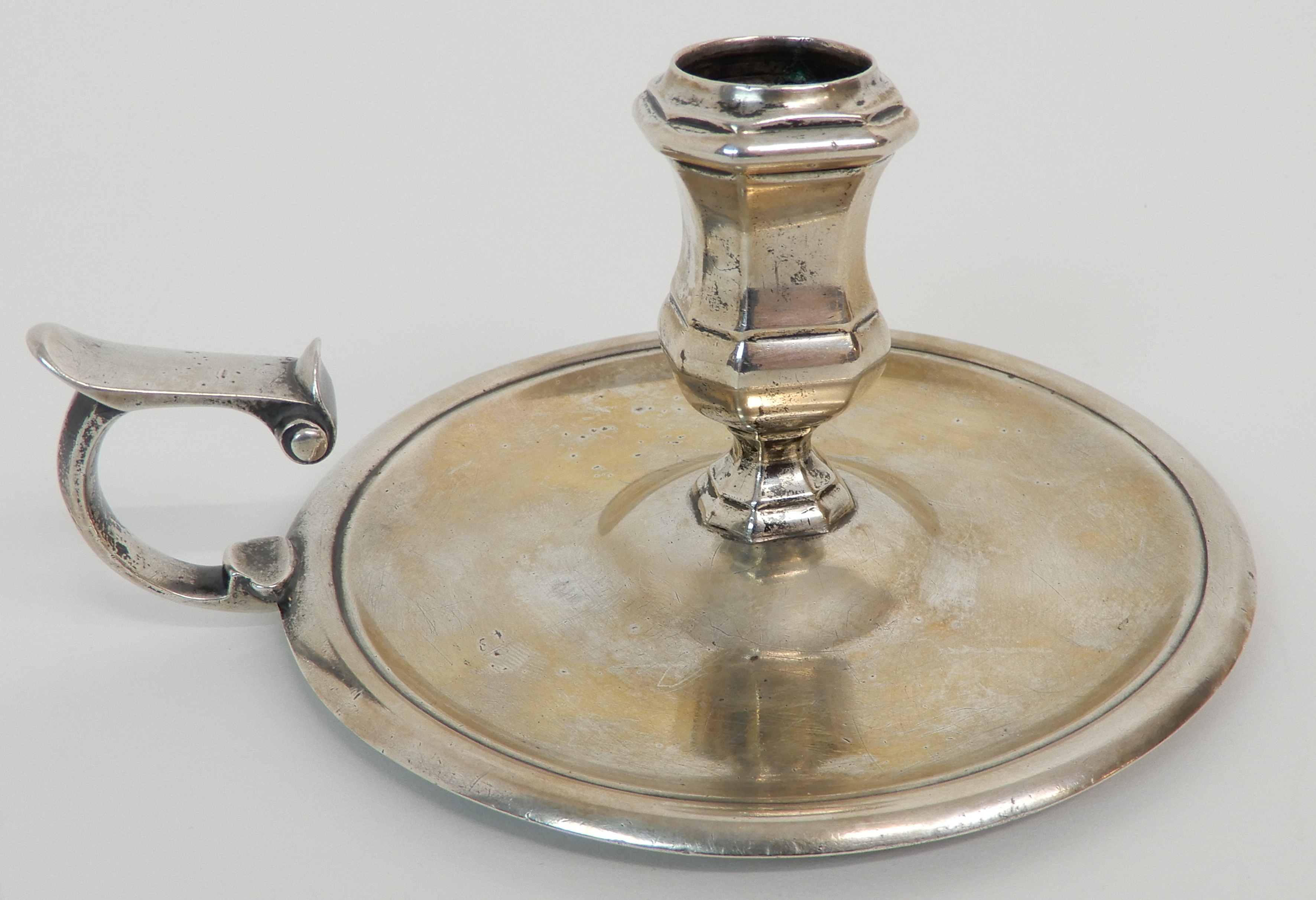 AN 18TH CENTURY SILVER CHAMBERSTICK By William Aytoun, Assay Master Archibald Ure, Edinburgh 1734, - Image 2 of 9