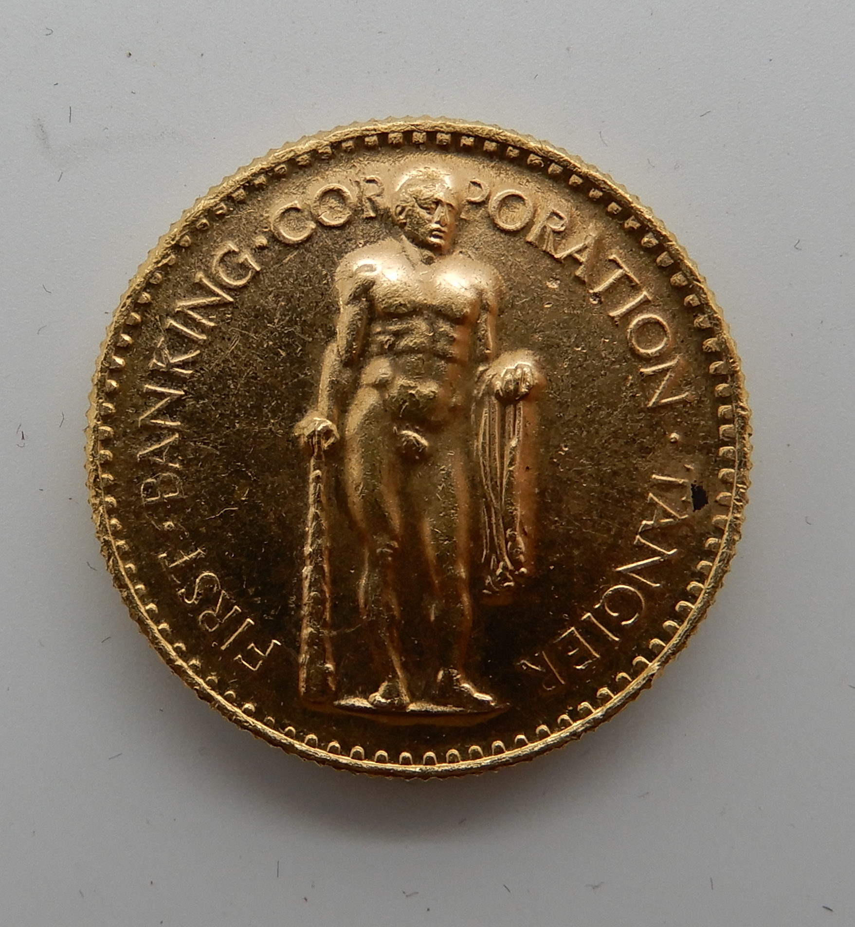 A 1954 FRENCH PROTECTORATE GOLD 500 DIRHAM COIN with certificate Condition Report: Available upon