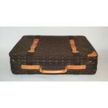 A LOUIS VUITTON LEATHER SATELLITE SOFT SUITCASE with keys and padlocks, 60 x 45 x 17cm and a Louis