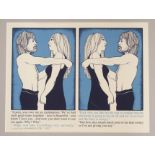 *WITHDRAWN* •ALASDAIR GRAY (SCOTTISH B. 1934) RELATIONSHIP - CONVERSATION Lithograph, signed