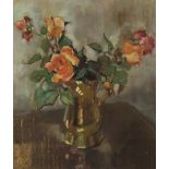 •LENA ALEXANDER (SCOTTISH 1899-1983) ROSES IN A JUG Pastel, 39 x 32.5cm (15 1/4 x 12 3/4") Condition