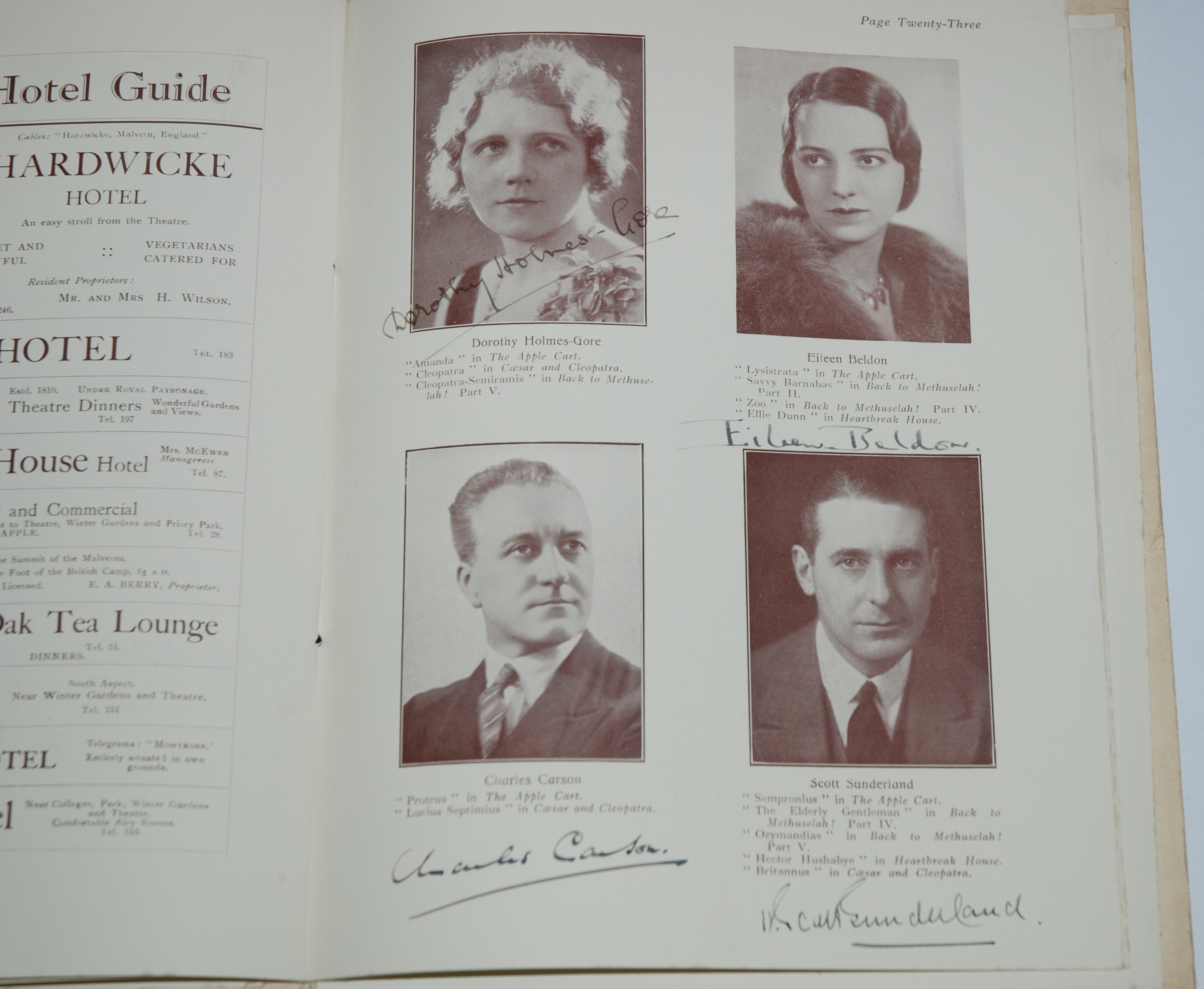 A MALVERN FESTIVAL PLAYS BY BERNARD SHAW PROGRAMME, 1929 autographed by George Bernard Shaw and - Image 4 of 5